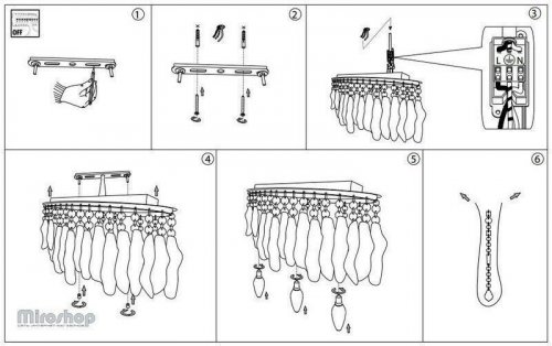 Люстра Ideal Lux RAIN CLEAR PL3 (008370)