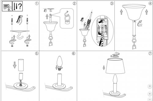 Люстра Ideal Lux PEGASO SP5 OTTONE SATINATO (197722) (23267)
