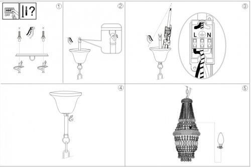 Люстра Ideal Lux DUBAI SP5 CROMO (207193) (23129)