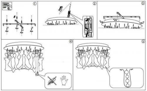 Люстра Ideal Lux NEVE PL15 BIANCO (101194) (81294)