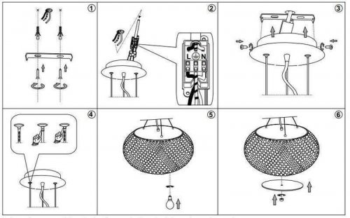 Люстра Ideal Lux PASHA SP6 ORO (082172)