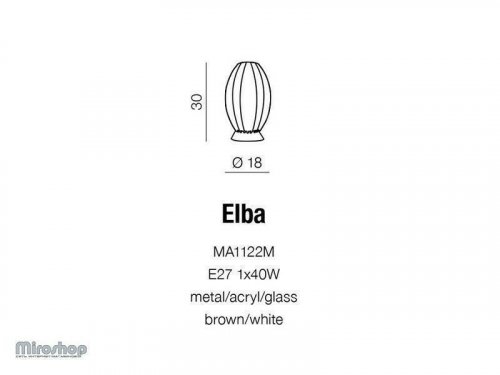 Настільна лампа Azzardo AZ0193 Elba table (MA1122M-BR-WH) (15790)