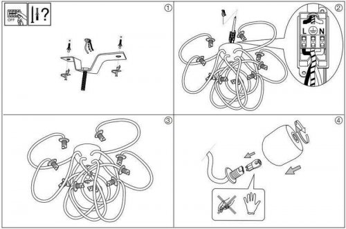 Люстра Ideal Lux OCTOPUS PL9 COLOR (175041)