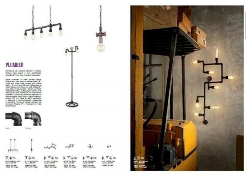 Люстра Ideal Lux PLUMBER PL8 VINTAGE (175331) (23040)