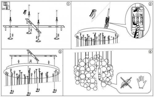 Люстра Ideal Lux BOLLICINE SP14 BIANCO (087924) (67427)