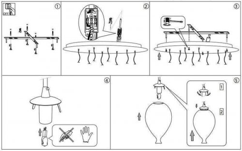 Люстра Ideal Lux CLOWN SP8 BIANCO (100883) (81145)