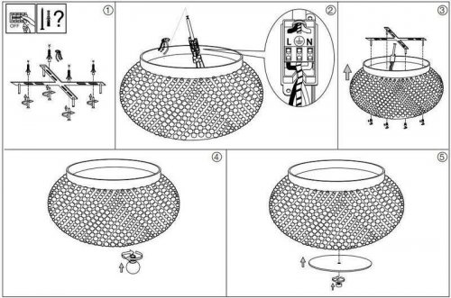 Люстра Ideal Lux PASHA PL14 CROMO (164991) (12967)