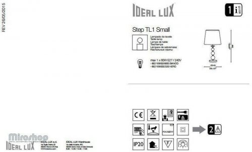 Настільна лампа Ideal Lux STEP TL1 SMALL BIANCO (026855) (48974)