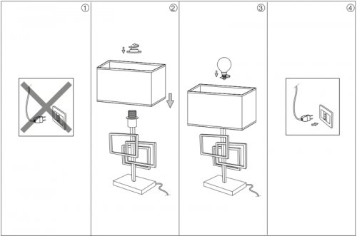 Настільна лампа Ideal Lux LUXURY TL1 CROMO (201078) (22900)