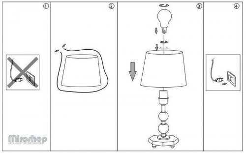 Настільна лампа Ideal Lux QUEEN TL1 SMALL (077734) (56384)