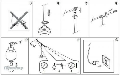 Настільна лампа Ideal Lux NEWTON TL1 NERO (003535) (81300)