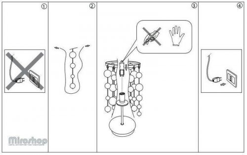 Настільна лампа Ideal Lux NEVE TL1 CROMO (033945) (48756) 
