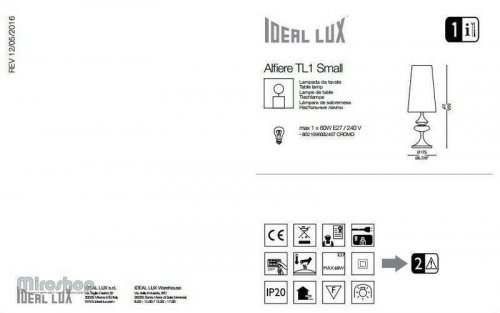 Настільна лампа Ideal Lux ALFIERE TL1 SMALL (032467) (46196)