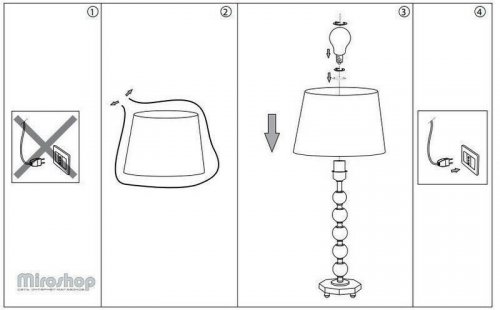 Настільна лампа Ideal Lux QUEEN TL1 BIG (077758) (56382)