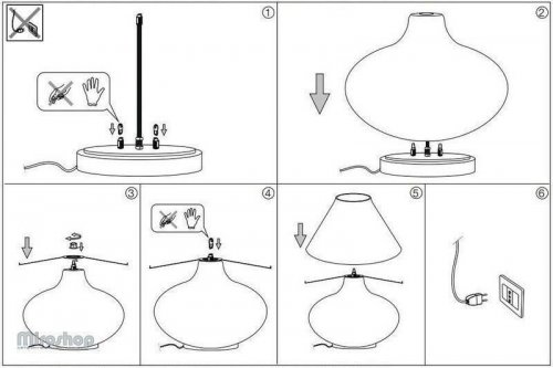 Настільна лампа Ideal Lux ALADINO TL3 D35 BIANCO (137285) (93936)