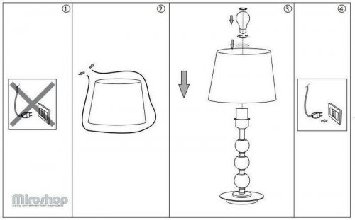 Настільна лампа Ideal Lux LE ROY TL1 SMALL (073439) (56289)
