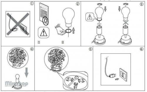 Настільна лампа Ideal Lux MAPA MAX TL1 D20 (045139) (48645)
