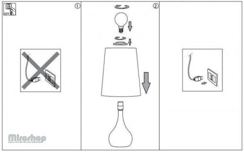 Настільна лампа Ideal Lux ETERNITY TL1 SMALL (035987) (48473)