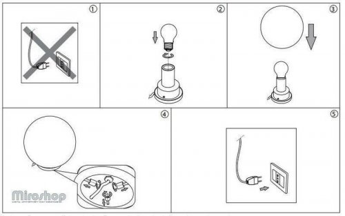 Настільна лампа Ideal Lux MAPA BIANCO TL1 D30 (009131) (48650)