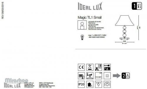 Настільна лампа Ideal Lux MAGIC TL1 SMALL (014920)