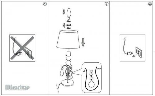 Настільна лампа Ideal Lux PARIS TL1 SMALL (015965) (41825) 