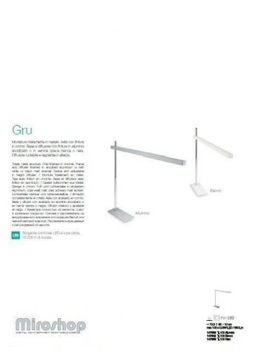 Настільна лампа Ideal Lux GRU TL105 ALLUMINIO (147635) (93948)
