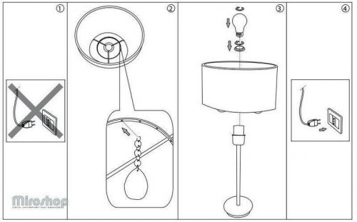 Настольная лампа Ideal Lux OPERA TL1 BIANCO (068305) (56343)