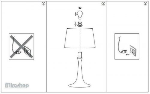 Настільна лампа Ideal Lux LONDON TL1 SMALL NERO (110554) (88011)