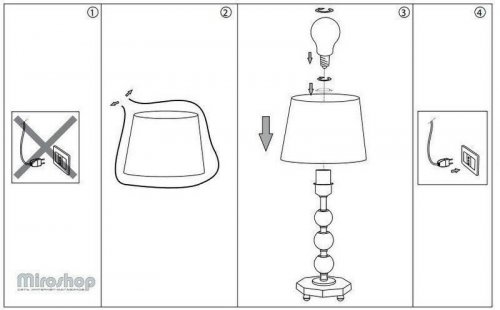 Настільна лампа Ideal Lux QUEEN TL1 MEDIUM (077741) (56383)