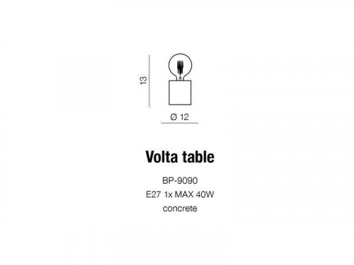 Настільна лампа Azzardo AZ2372 Volta table (BP-9090) (15730)