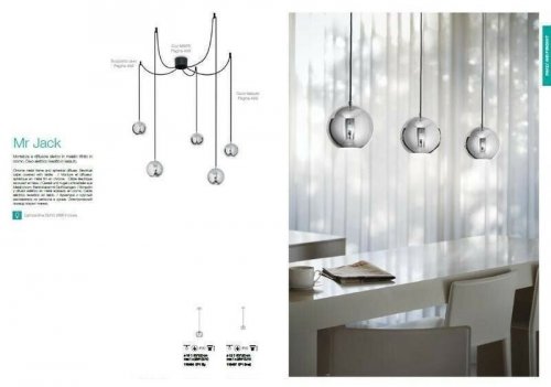 Підвісний світильник Ideal Lux MR JACK SP1 SMALL CROMO (116457) (87935)