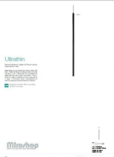 Підвісний світильник Ideal Lux ULTRATHIN SP1 BIANCO (142906) (93930)