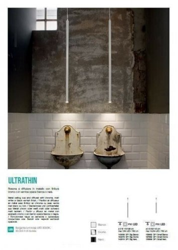 Підвісний світильник Ideal Lux ULTRATHIN SP1 SMALL NERO (156699) (13271)