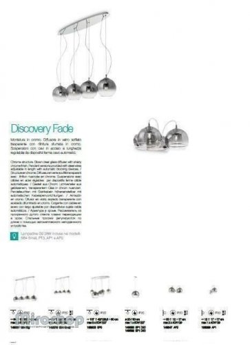 Підвісний світильник Ideal Lux DISCOVERY FADE SP1 D30 (149592) (93815)