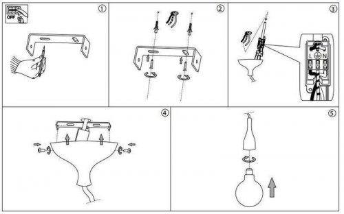 Світильник підвісний Ideal Lux MINIMAL SP1 NERO (009407) (48711)