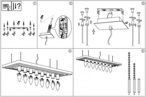 Підвісний світильник Ideal Lux MARTINEZ SP8 (166360) (13420)