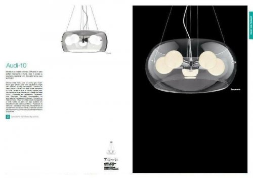 Підвісний світильник Ideal Lux AUDI-10 SP5 TRASPARENTE (016863) (43443)