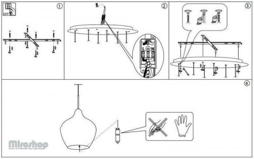 Підвісний світильник Ideal Lux SOFT SP6 FUME (111841) (87963)