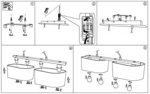 Світильник підвісний Ideal Lux SHERATON SP4 BIANCO (074962)
