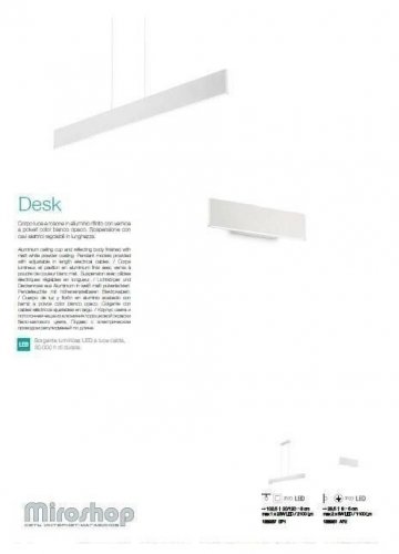 Підвісний світильник Ideal Lux DESK SP1 (138237) (93811)