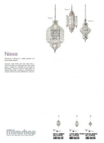 Підвісний світильник Ideal Lux NAWA-1 SP3 ARGENTO (141923) (93870)