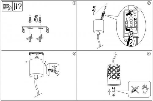 Підвісний світильник Ideal Lux COGNAC-2 SP1 (167015) (13187) 