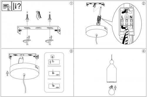 Підвісний світильник Ideal Lux TRIADE-1 SP1 (194684) (23201) 