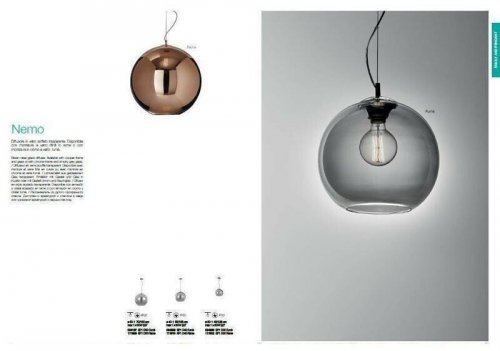 Підвісний світильник Ideal Lux NEMO FUME SP1 D50 (094137) (81292)