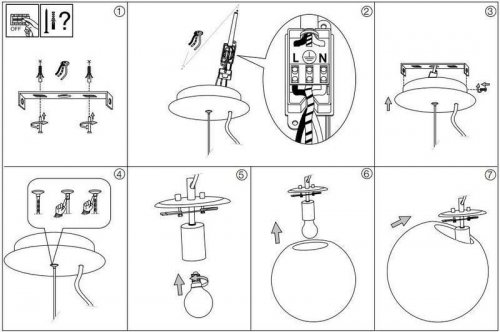 Підвісний світильник Ideal Lux MAPA FADE SP1 D50 (161327) (13370)