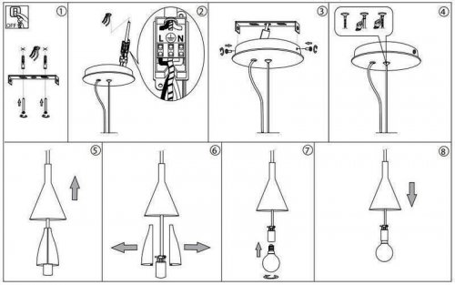 Світильник підвісний Ideal Lux COCKTAIL SP1 SMALL BIANCO (074337) (56221) 