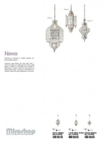 Підвісний світильник Ideal Lux NAWA-2 SP1 ARGENTO (138343) (93872)