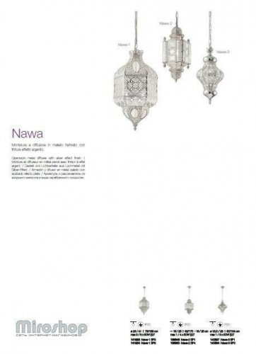 Підвісний світильник Ideal Lux NAWA-1 SP8 ARGENTO (141954) (93871)