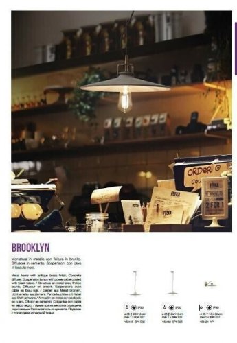 Підвісний світильник Ideal Lux BROOKLYN SP1 D35 (153445) (13007)
