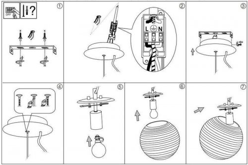 Підвісний світильник Ideal Lux MAPA RIGA SP1 D50 (161365) (22877)